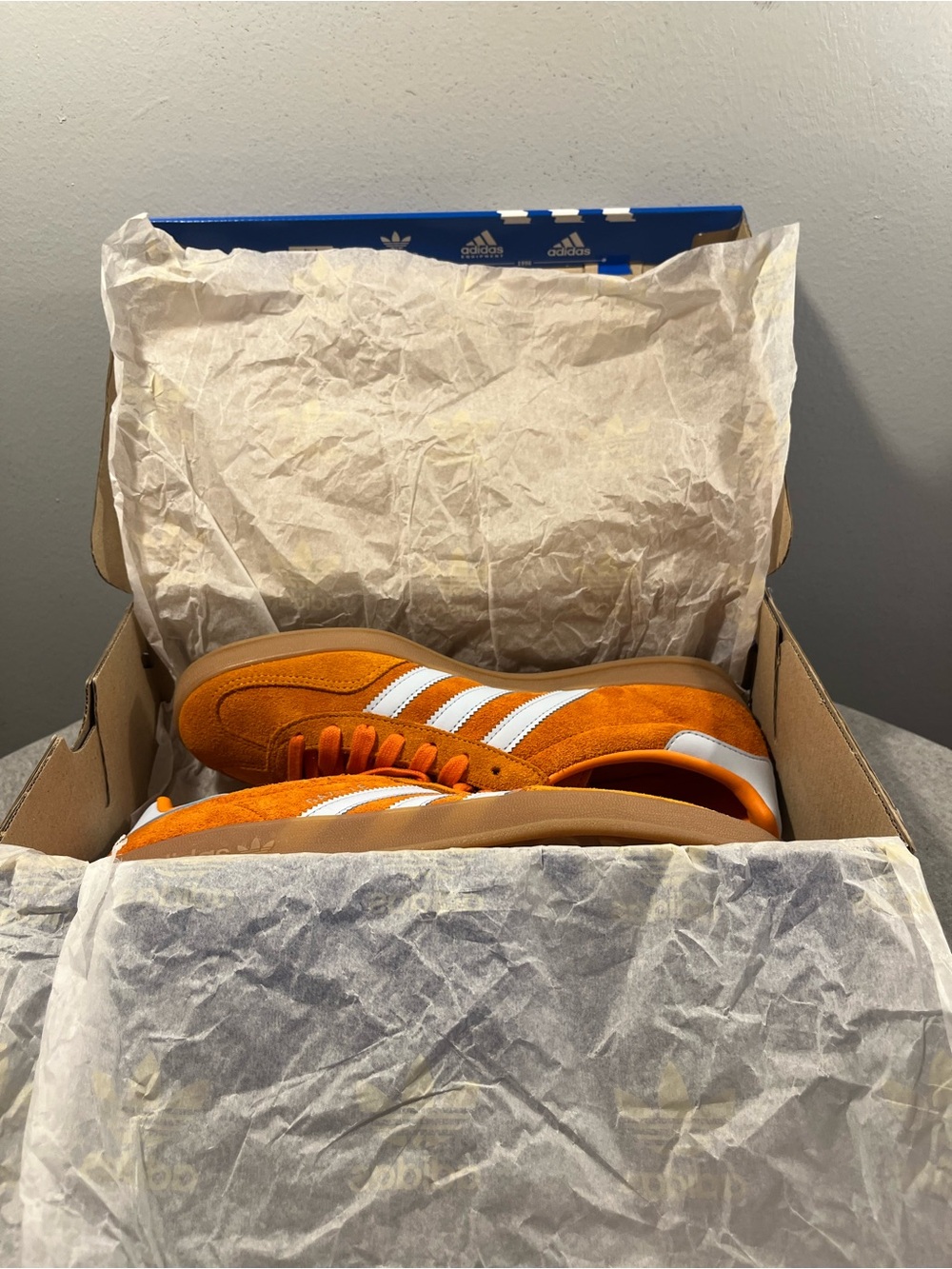 Adidas Gazelle Indoor Unity Orange Crystal Sky Supplier Colour Men Size 9 IH9640 - Picture 12 of 12